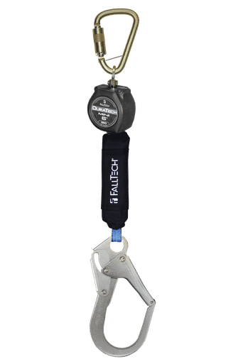 6' DuraTech Mini Class 1 Personal SRL-P with Steel Rebar Hook, Includes Steel Dorsal Connecting Carabiner