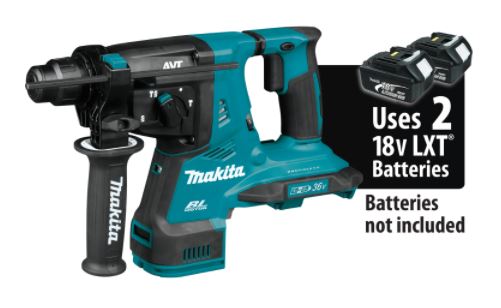 Martillo rotativo LXT® de 36 V (18 V x 2), sin escobillas, AVT® de 1‑1/8", SDS‑PLUS, con extractor de polvo HEPA, compatible con AFT® y AWS® (5,0 Ah) - SOLO HERRAMIENTA