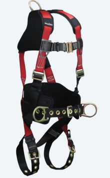 Tradesman Pro 3D Construction Belted Full Body Harness, Tongue Buckle Leg Adjustments; 2X/3X