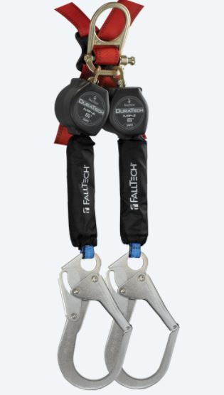 6' Class 1 Mini Dual webbed SRL w/Steel Rebar Hooks