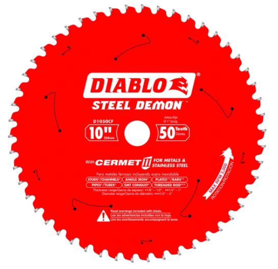 FD 10 in. x 50 Tooth Cermet Metal and Stainless Steel Cutting Saw Blade