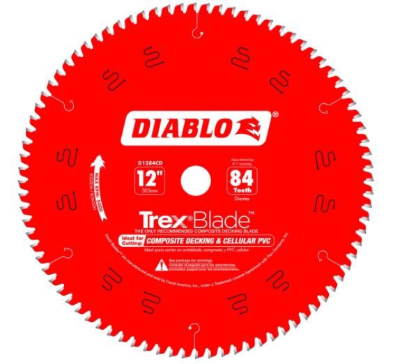 Hoja de sierra para cortar material compuesto/Trex de 12 pulgadas x 84 dientes FD