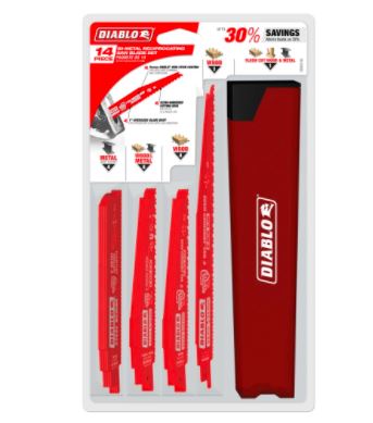 Juego de cuchillas reciprocantes bimetálicas FD de 14 piezas