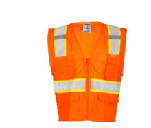 Chaleco MLK L/G C2 con 6 bolsillos, talla 3XL, naranja