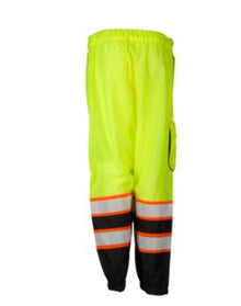 Pantalones de malla de poliéster Kishigo Brilliant Series, lima, tallas 2X/4X