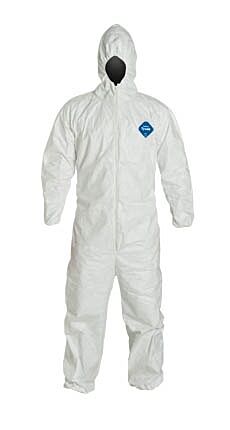 Tyvek Coverall With Hood, Elastic Wrists, and Ankles 2XL