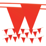 12" x 18" x 105 ft Red Pennant Flag