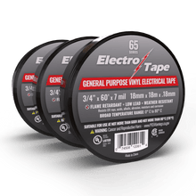3/4'' x 60' Black Electrical Tape