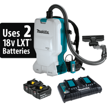 Kit de aspiradora de mochila con filtro HEPA LXT de 18 V y 2 galones