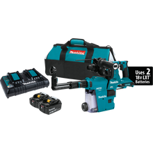 Kit de martillo rotativo LXT® de 36 V (18 V x 2) sin escobillas, AVT® de 1‑1/8", SDS‑PLUS, con extractor de polvo HEPA, AFT®, compatible con AWS® (5,0 Ah)