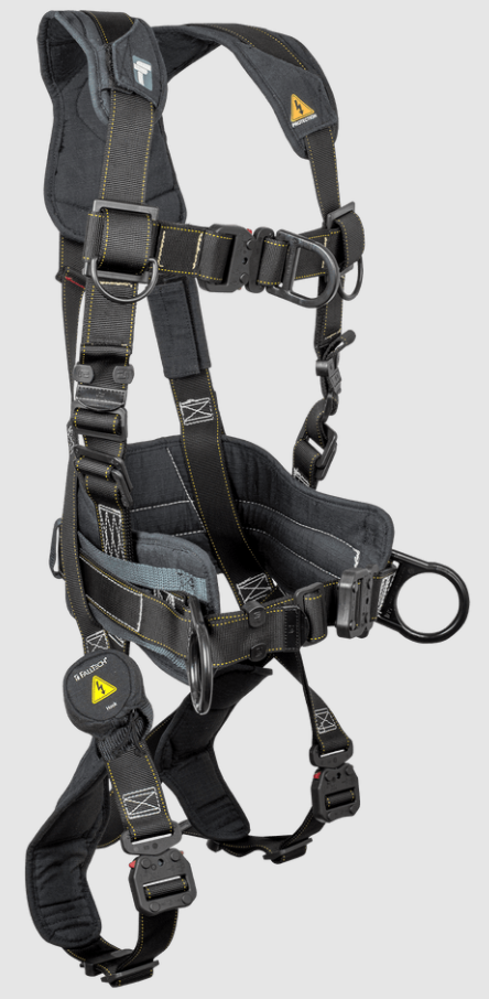 Arc Flash Nylon 4D Construction Climbing Full Body Harness, Quick-connect Adjustments; Small