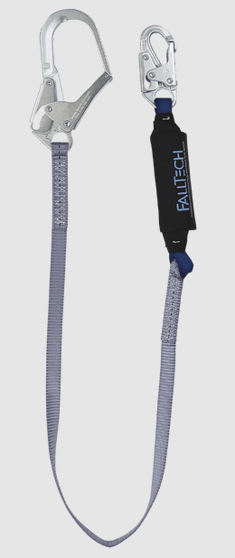 6' ViewPack Energy Absorbing Lanyard, Single-leg with Steel Connectors