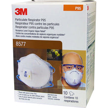 3M Particulate Respirator 8577, P95, w/ Nuisance Level Organic Vapor Relief 10/Box