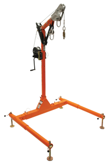 5pc Confined Space Davit System 12" to 29" w/60' Winch