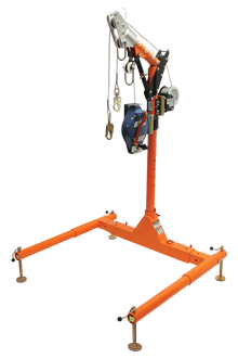 5pc Confined Space Davit System 12" to 29" w/60' Winch + 60' SRL-R