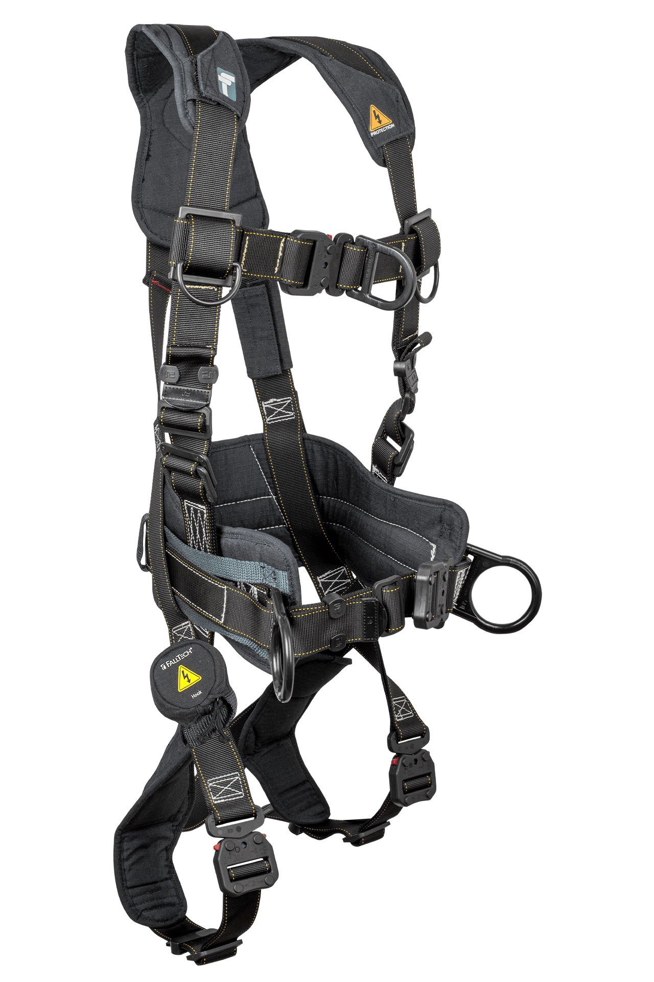 Arc Flash Nylon 4D Construction Climbing Full Body Harness, Quick-connect Adjustments; Medium