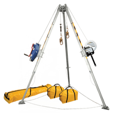 FT 8' Tripod Kit with 7297S Stainless Winch, 7281S Stainless 3-way SRL-R and Storage Bags