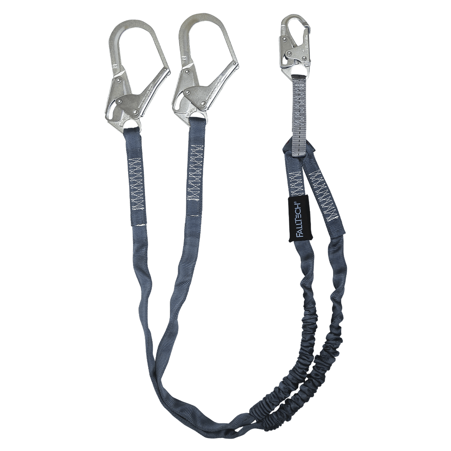 6' Internal Energy Absorbing Lanyard, Double-leg with Steel Connectors