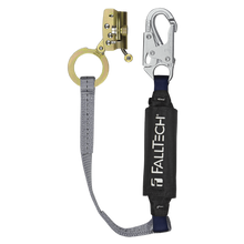 Hinged Trailing Fall Arrester with Anti-panic and 3' ViewPack Energy Absorbing Lanyard