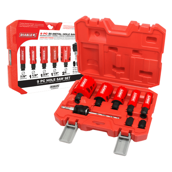 9 pc General Purpose Bi-Metal Hole Saw Set