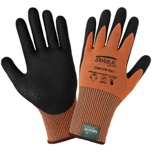 Guantes Samurai Glove de alta visibilidad A5 resistentes a cortes, recubiertos para pantalla táctil, fabricados con Tuffalene Platinum de calibre 15; tamaño grande