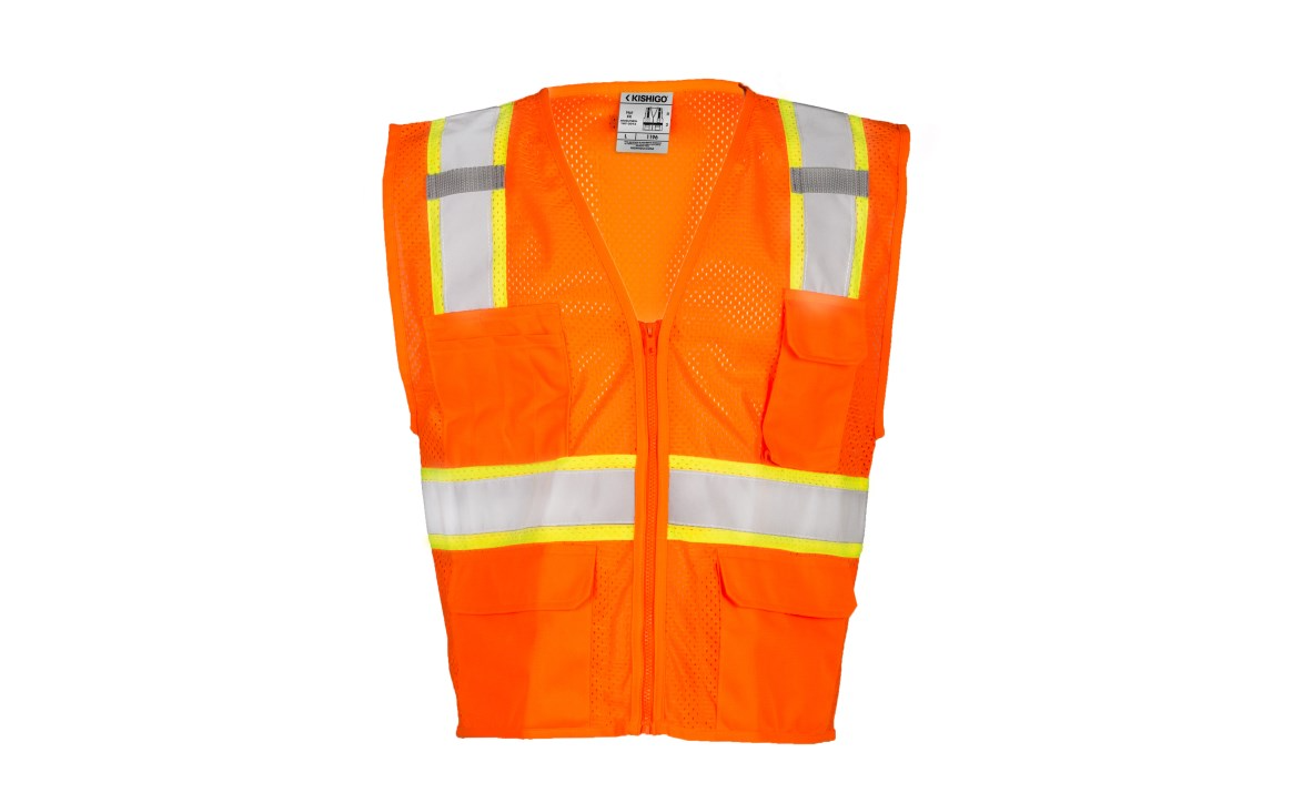 MLK L/G C2 6 Pockets Vest, XLarge, Orange