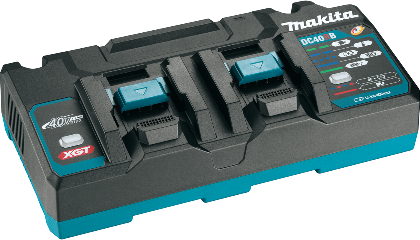 Cargador rápido óptimo de doble puerto XGT de 40 V máx.