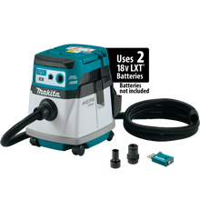 Extractor/aspirador de polvo seco sin escobillas LXT® de 36 V (18 V x 2), filtro HEPA de 4 galones, AWS®, solo herramienta