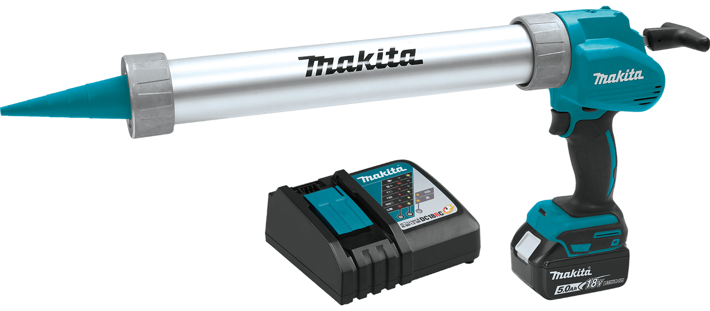 Kit de pistola de calafateo y adhesivo inalámbrica LXT® de iones de litio de 18 V y 590 g (tipo barril, 5.0 Ah)