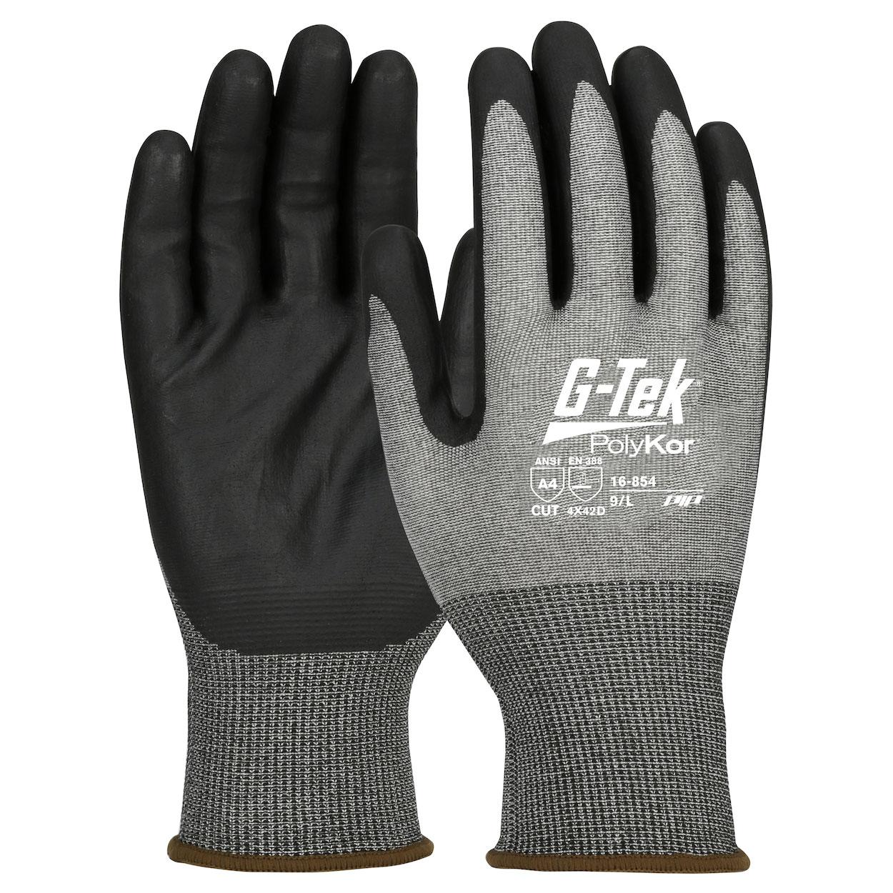 G-Tek PolyKor A4 18 Gauge Nitrile Coated Foam Grip Large