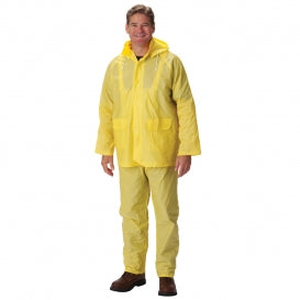 Traje de lluvia económico de tres piezas - 0,25 mm, XL