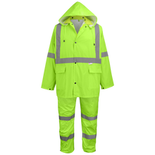 FrogWear HV Three-Piece High-Visibility Rain Suit - GLO-8000, 2XLRG