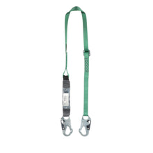 V-Series Standard single-leg adjustable energy absorbing lanyard, 6', 36C small snaphooks, ANSI Z359.13