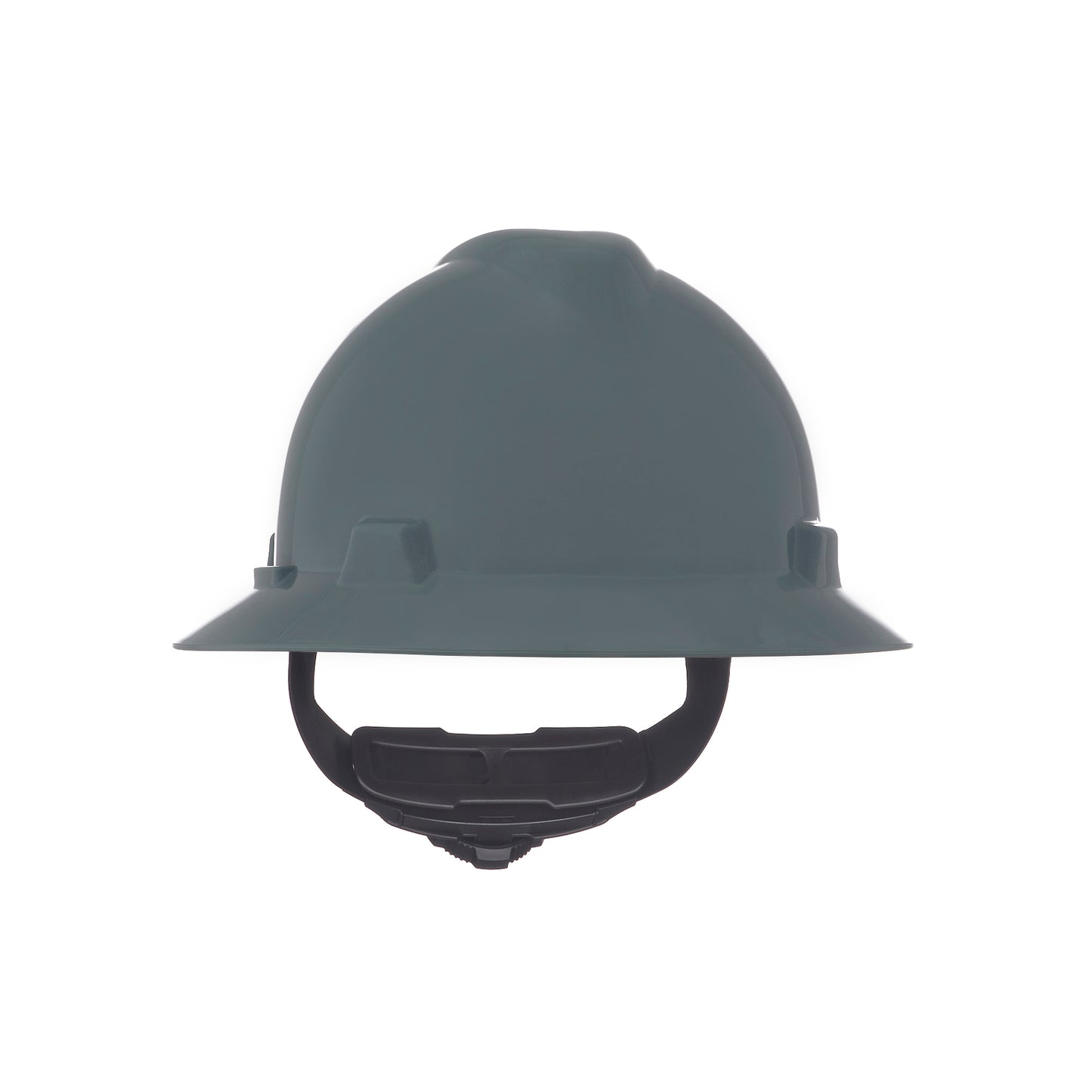 Sombrero de ala completa ranurado V-Gard, gris, con suspensión Fas-Trac III