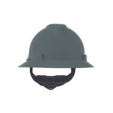 Sombrero de ala completa ranurado V-Gard, gris, con suspensión Fas-Trac III