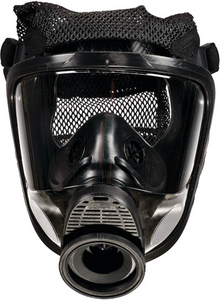 Advantage 4100 Facepiece, with polyester net head harness, silicone, Adapter Not Included (RD40 Adapter P/N 10065330), Black