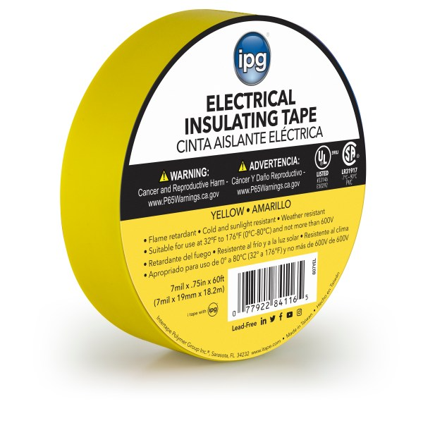 3/4" x 60 electrical tape YELLOW