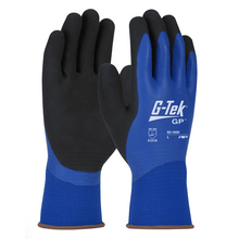 Seamless Knit Polyester Glove with Double Dipped Latex Coated MicroSurface Grip on Full Hand; Small