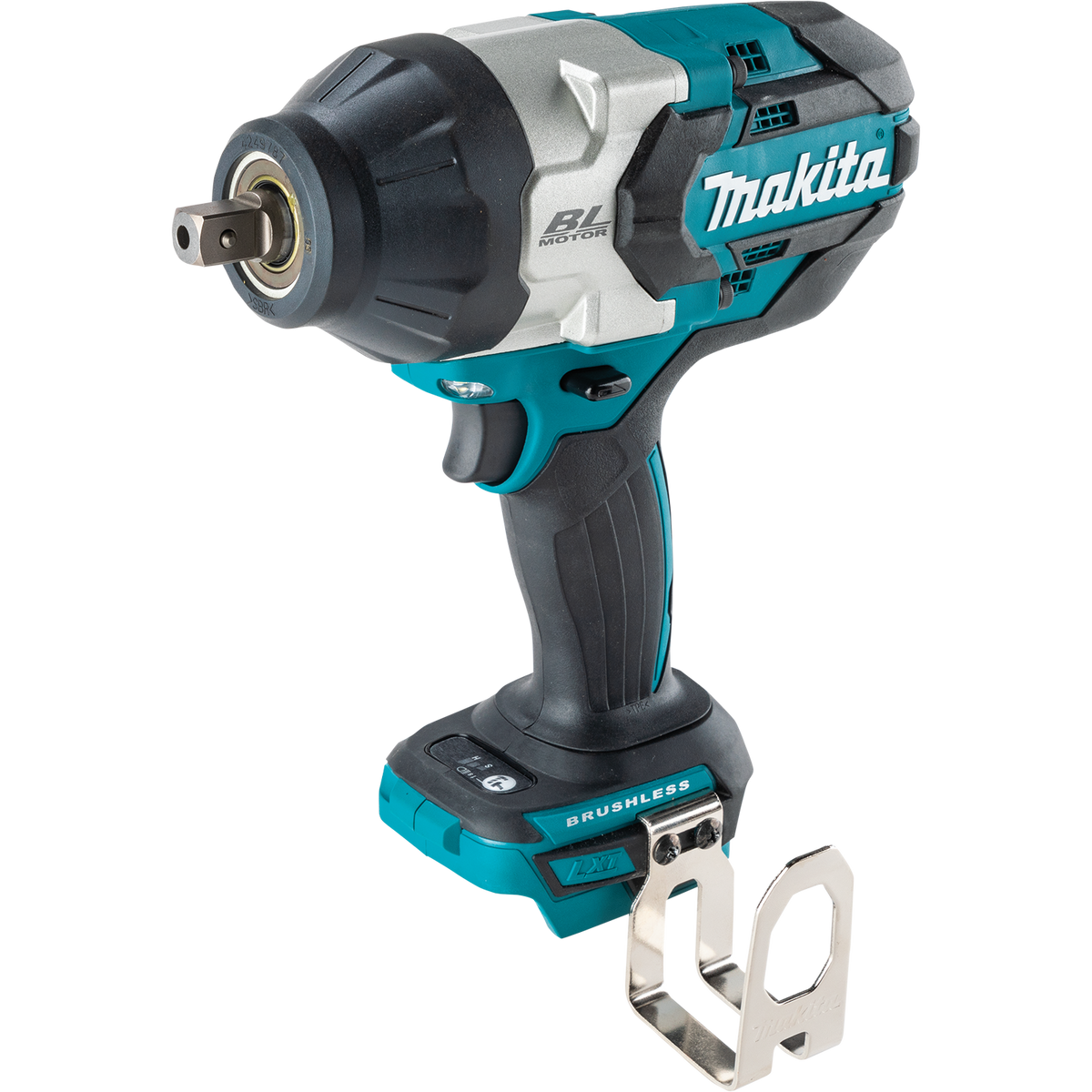 Llave de impacto utilitaria inalámbrica sin escobillas de iones de litio LXT de 18 V, 3 velocidades, entrada cuadrada de 1/2", con yunque de retención (solo herramienta).
