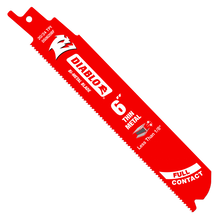 6" 20/24 TPI Bi-Metal Reciprocating Saw Blade for Thin Metal