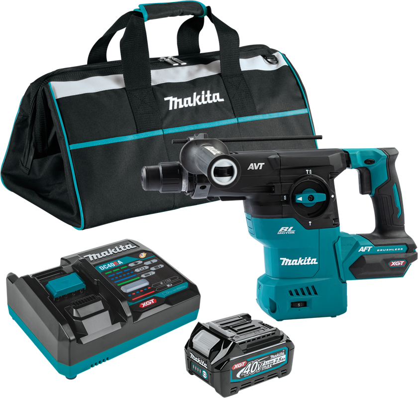 40V max XGT® Brushless Cordless 1‑3/16" SDS‑PLUS AVT® Rotary Hammer Kit, AFT®, AWS® Capable (4.0Ah)