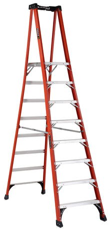 8' FG Pinnacle Platform Ladder Extended Rail ProTop Type IAA 375b Rated