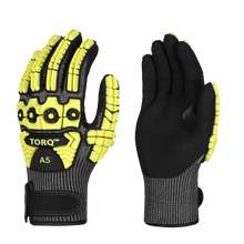 Torq Torrent Highly Cut Resistant Reinforced Impact Gloves with touchscreen Fingers, Large