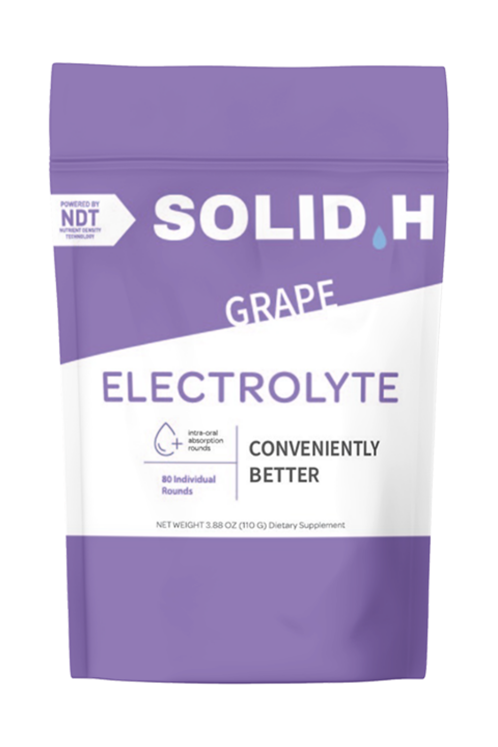 Solid Hydration Grape Electrolyte, 1bag of 20-4ct sachets