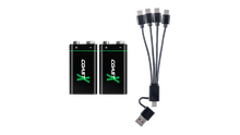 9V Zithion-X Rechargeable USB-C Ported Battery 2 pk