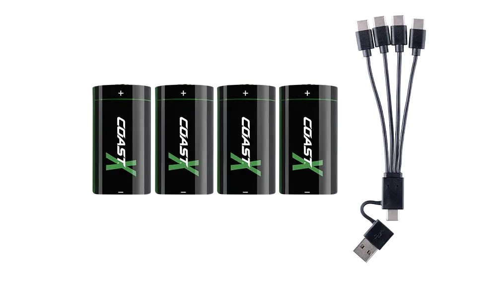 CR123 Zithion-X USB-C Ported Battery 4pk. rechargeable