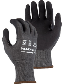 Cut-Less Korplex Glove with Foam Nitrile Palm, 18g, ANSI A4 | Majestic Glove Large