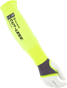 Cut-Less Korplex Cut Resistant Sleeves w/ Thumb Hole, ANSI A4 Hi Viz Yellow 14''