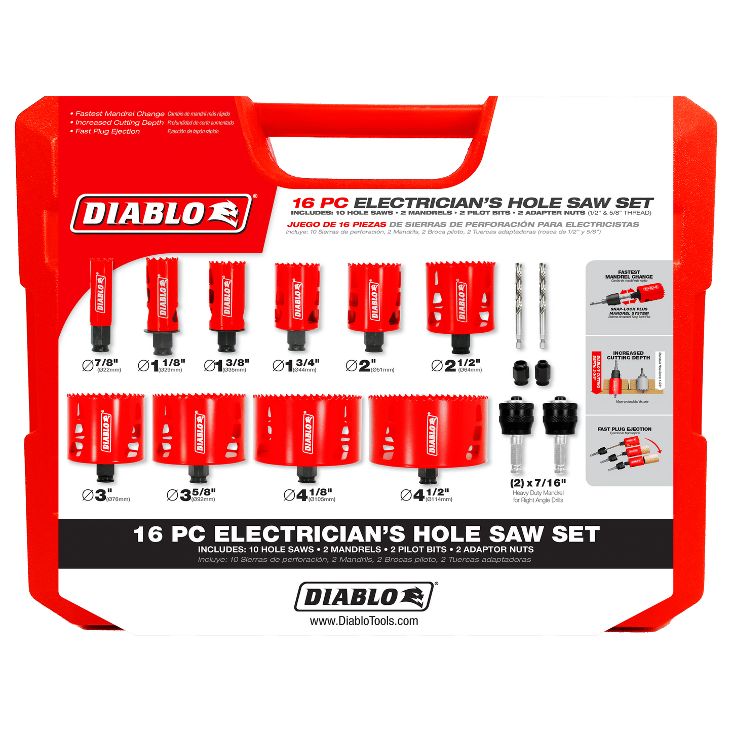 Diablo's 16-Piece Bi-Metal Hole Saw Set for Electricians