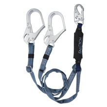 6' ViewPack® Adjustable Energy Absorbing Lanyard, Double-leg with Steel Connectors